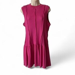Vibrant Pink Daily Practice by‎ Anthropologie Sleeveless Mini Dress